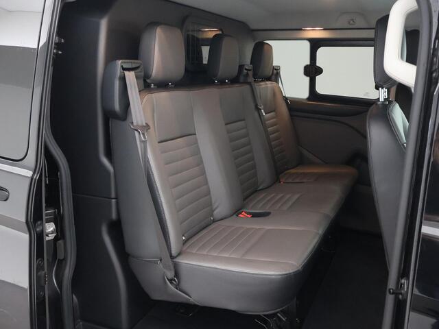 Ford TRANSIT CUSTOM 2.0 TDCI 170 PK AUT. LIMITED DUBBEL CABINE + ADAPTIVE CRUISE | 2 SCHUIFDEUREN | LEDER | XENON | TREKHAAK