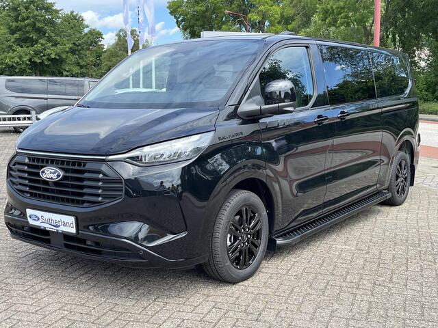 Ford TRANSIT CUSTOM 320 2.5 PHEV L2H1 Black Platinum DC 233pk | Dubbele cabine leder | DEMO | Full led | Dubbele zij-schuifdeur | Full options