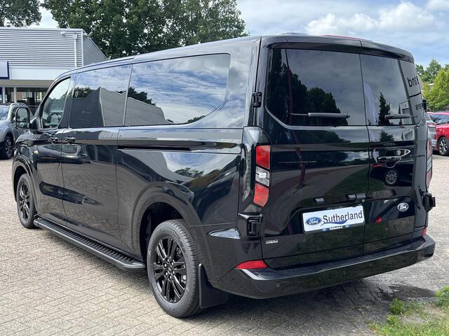 Ford TRANSIT CUSTOM 320 2.5 PHEV L2H1 Black Platinum DC 233pk | Dubbele cabine leder | DEMO | Full led | Dubbele zij-schuifdeur | Full options