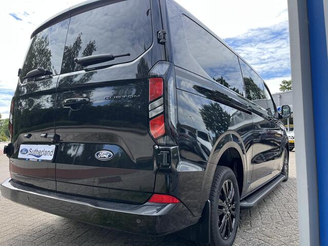Ford TRANSIT CUSTOM 320 2.5 PHEV L2H1 Black Platinum DC 233pk | Dubbele cabine leder | DEMO | Full led | Dubbele zij-schuifdeur | Full options