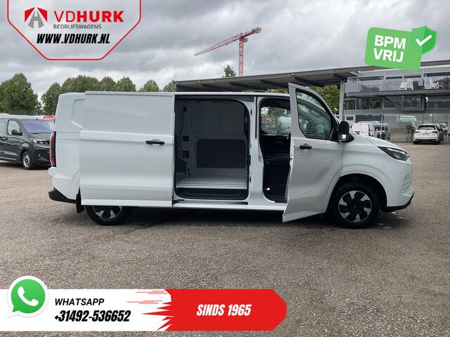 Ford TRANSIT CUSTOM E-Transit 340 L2 Trend 71 kWh 380 km WLTP LED/ Standkachel/ Stoelverw./ Carplay/ Camera/ PDC/ Climate/ Cruise/ Trekhaak