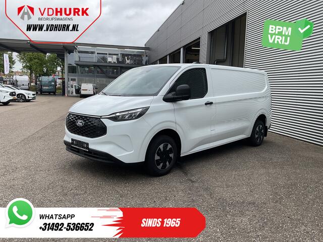 Ford TRANSIT CUSTOM E-Transit 340 L2 Trend 71 kWh 380 km WLTP LED/ Standkachel/ Stoelverw./ Carplay/ Camera/ PDC/ Climate/ Cruise/ Trekhaak