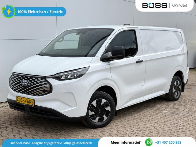 Ford TRANSIT CUSTOM e-Transit 71kWh 136PK Elektrisch L1 344KM WLTP 2300kg Trekvermogen BEV Snelladen LED ACC Camera Carplay Parkeersensoren v+a