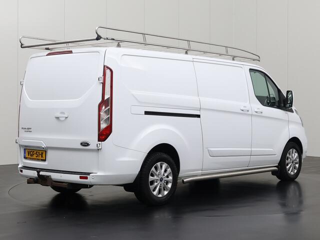 Ford TRANSIT CUSTOM 2.0TDCI 130PK Lang Limited | Imperiaal | Trekhaak | Navigatie | Camera | Multimedia | Airco | Cruise | 3-Zits | Betimmering