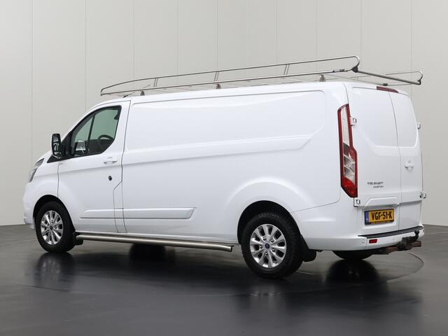Ford TRANSIT CUSTOM 2.0TDCI 130PK Lang Limited | Imperiaal | Trekhaak | Navigatie | Camera | Multimedia | Airco | Cruise | 3-Zits | Betimmering