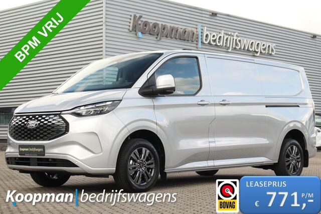 Ford TRANSIT CUSTOM E-Transit 340 L2H1 Limited | 71 kWh | 160kW/218pk | Leder | L+R Schuifdeur | Pro Power | Driver Assist | 360° Camera | Adap. Cruise | Lease 771,- p/m