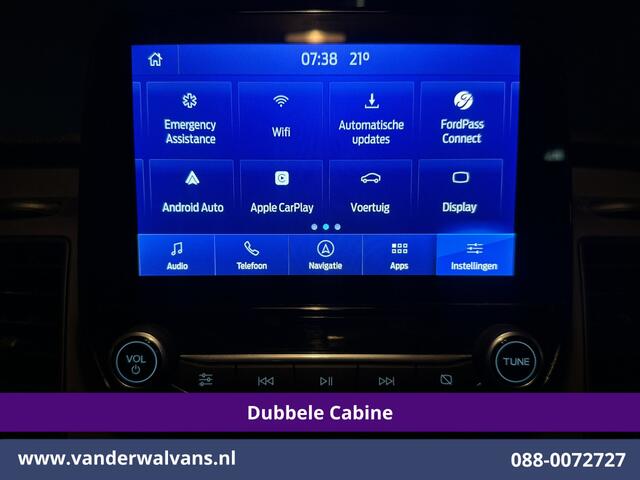 Ford TRANSIT CUSTOM 2.0 TDCI 131pk Automaat L2H1 Dubbele Cabine Euro6 6-Zits | Airco | Camera | Navigatie | LED | Apple Carplay Adaptieve Cruisecontrol, Android Auto, Trekhaak, Verwarmde Voorruit, Parkeersensoren, Bijrijdersbank, Achterklep