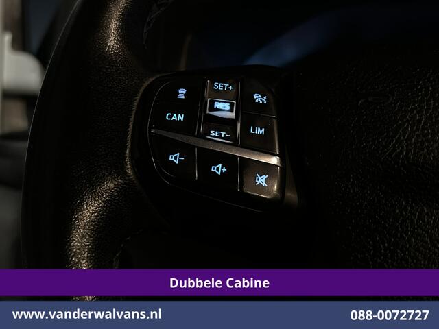 Ford TRANSIT CUSTOM 2.0 TDCI 131pk Automaat L2H1 Dubbele Cabine Euro6 6-Zits | Airco | Camera | Navigatie | LED | Apple Carplay Adaptieve Cruisecontrol, Android Auto, Trekhaak, Verwarmde Voorruit, Parkeersensoren, Bijrijdersbank, Achterklep