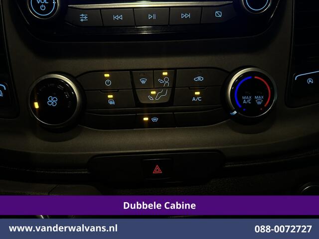Ford TRANSIT CUSTOM 2.0 TDCI 131pk Automaat L2H1 Dubbele Cabine Euro6 6-Zits | Airco | Camera | Navigatie | LED | Apple Carplay Adaptieve Cruisecontrol, Android Auto, Trekhaak, Verwarmde Voorruit, Parkeersensoren, Bijrijdersbank, Achterklep