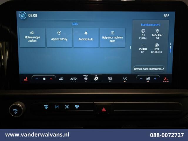 Ford TRANSIT CUSTOM 2.0 TDCI 136pk L2H1 Euro6 Airco | Camera | LED | Apple Carplay | Cruisecontrol | 2500kg Trekhaak LM Velgen, Android Auto, Verwarmde voorruit, Stoelverwarming, Parkeersensoren, Bijrijdersbank