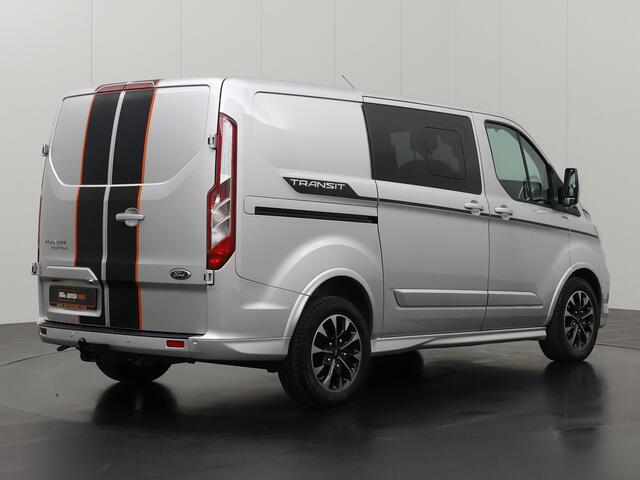 Ford TRANSIT CUSTOM 2.0TDCi 185PK Automaat Sport Dubbele Cabine | 2xSchuifdeur | Navigatie | Camera | Multimedia | Airco | Cruise | Trekhaak