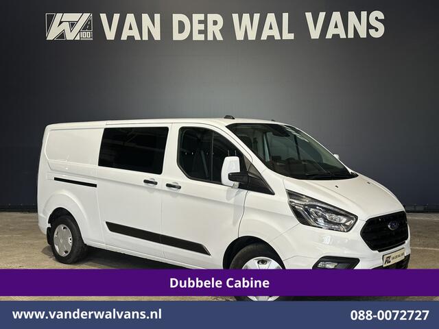 Ford TRANSIT CUSTOM 2.0 TDCI 130pk Automaat L2H1 Dubbele Cabine Euro6 Airco | 6-Zits | Camera | Navigatie | Apple Carplay | LED Android Auto, Adaptieve Cruisecontrol, Stoelverwarming, Verwarmde voorruit, Trekhaak, Achterklep