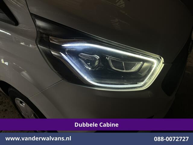 Ford TRANSIT CUSTOM 2.0 TDCI 130pk Automaat L2H1 Dubbele Cabine Euro6 Airco | 6-Zits | Camera | Navigatie | Apple Carplay | LED Android Auto, Adaptieve Cruisecontrol, Stoelverwarming, Verwarmde voorruit, Trekhaak, Achterklep