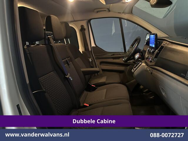 Ford TRANSIT CUSTOM 2.0 TDCI 130pk Automaat L2H1 Dubbele Cabine Euro6 Airco | 6-Zits | Camera | Navigatie | Apple Carplay | LED Android Auto, Adaptieve Cruisecontrol, Stoelverwarming, Verwarmde voorruit, Trekhaak, Achterklep