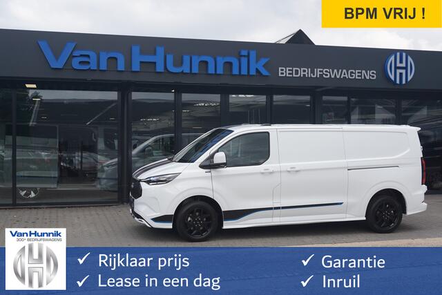Ford TRANSIT CUSTOM E-Transit 340L 218PK 71KWH Sport AUT Apple CP/Android A, Cam, 17" LM, 2x Schuifdeur!! NR. 652