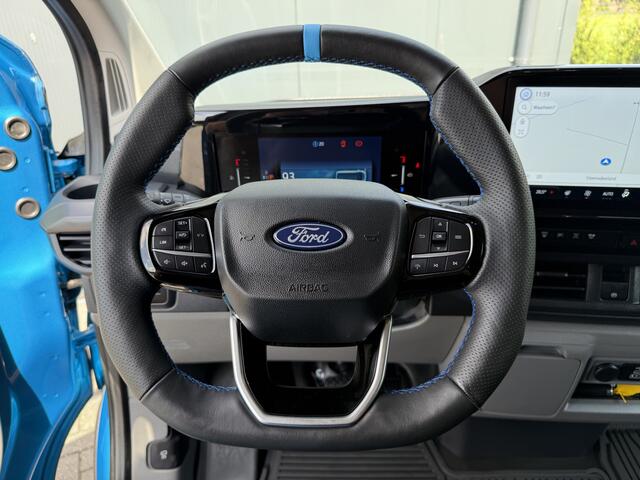 Ford TRANSIT CUSTOM E-Transit MS-RT 285 PK FULL ELECTRIC SPORT / L1H1 / DIGITAL AQUA BLUE METALLIC / REAR VIEUW / B&O SOUND SYSTEM / 19 INCH / LED / CAMERA