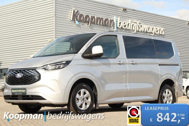 Ford TRANSIT CUSTOM E-Transit 320 L1H1 Kombi Limited | 9 persoons | 71kWh | 100kW/136pk | Trekgewicht 2300kg | Camera | Carplay/Android | Cruise | Lease 771,- p/m