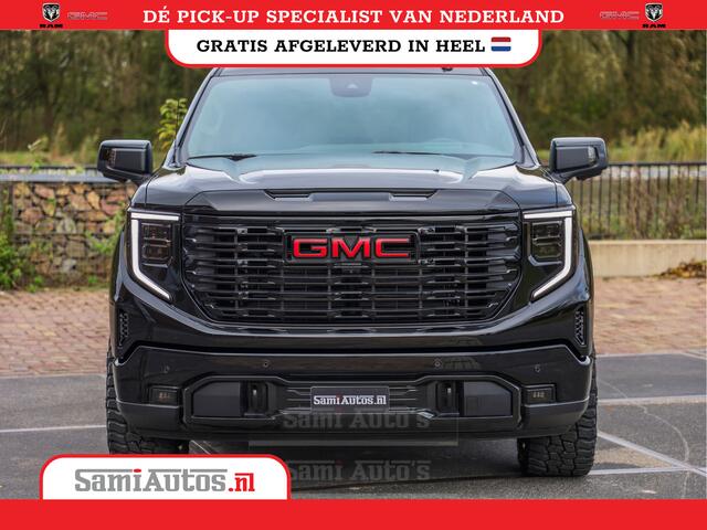 GMC SIERRA DENALI 6.2 V8 426PK | VIRTUAL COCKPIT | HEAD-UP | LANE ASSIST | 360 CAMERA | BLACK LEDER | DUBBELE CABINE | 5 PERSOONS | GARANTIE | DC | Pick up VOORRAAD NR 433388