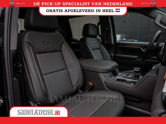 GMC SIERRA DENALI 6.2 V8 426PK | HUD | 360CAMERA | HEAD-UP | LANE ASSIST | VIRTUAL COCKPIT | BLACK LEDER | DUBBELE CABINE | 5 PERSOONS | PICK UP | Voorraad Nr 433794
