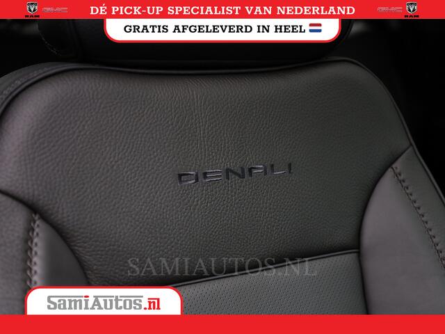 GMC SIERRA DENALI 6.2 V8 426PK | HUD | 360CAMERA | HEAD-UP | LANE ASSIST | VIRTUAL COCKPIT | BLACK LEDER | DUBBELE CABINE | 5 PERSOONS | PICK UP | Voorraad Nr 433794