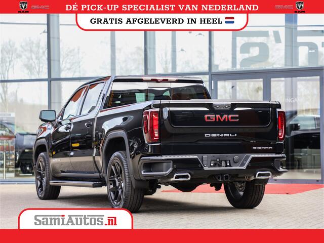 GMC SIERRA DENALI 6.2 V8 426PK | HUD | 360CAMERA | HEAD-UP | LANE ASSIST | VIRTUAL COCKPIT | BLACK LEDER | DUBBELE CABINE | 5 PERSOONS | PICK UP | Voorraad Nr 433794