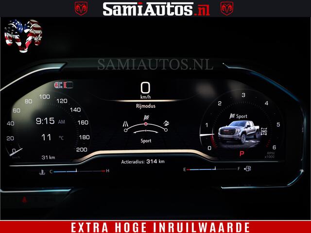 GMC SIERRA AT4 | VIRTUAL COCKPIT | BOM VOL | DC | RAM DEALER NEDERLAND | 6.2 V8 4X4 | GRIJSKENTEKEN | DUBBELE CABINE | PICK UP | VOORRAAD 261530 |
