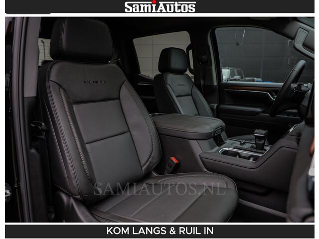 GMC SIERRA DENALI 6.2 V8 426PK Full Option | De Meest Luxe Pick-Up in zijn Klasse | Comfortabele Dubbele Cabine met Royale 5 Zitplaatsen | BPM vrij | Nu Leverbaar uit Voorraad | Voorraad Nr 2252 | De specialist in Amerikaanse pick-ups in Nederland en Europa.