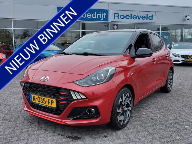 Hyundai I 10 1.0 T-GDI 100pk N Line 5-zits | Origineel NL | Navi | Apple Carplay + Android Auto | Clima | Cruise | Pdc+Camera | Rijstrook+Lichtsensor | Stoelverwarming | Mistlampen | Privacy Glass |16''lm