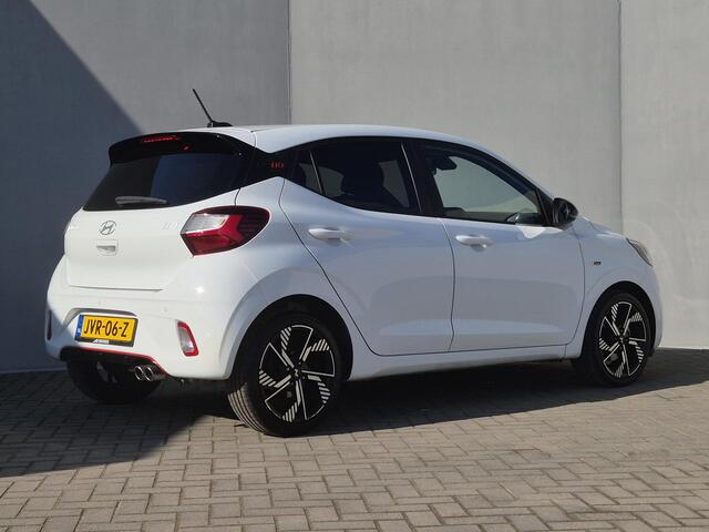 Hyundai I 10 1.0 T-GDI N Line 5-zits 101pk Handgeschakeld / Nieuw Model / Fabrieksgarantie tot 06-2028 / Dealer onderhouden / Cruise control / Airco / Navigatie via Apple Carplay of Android Auto / Parkeersensoren achter /