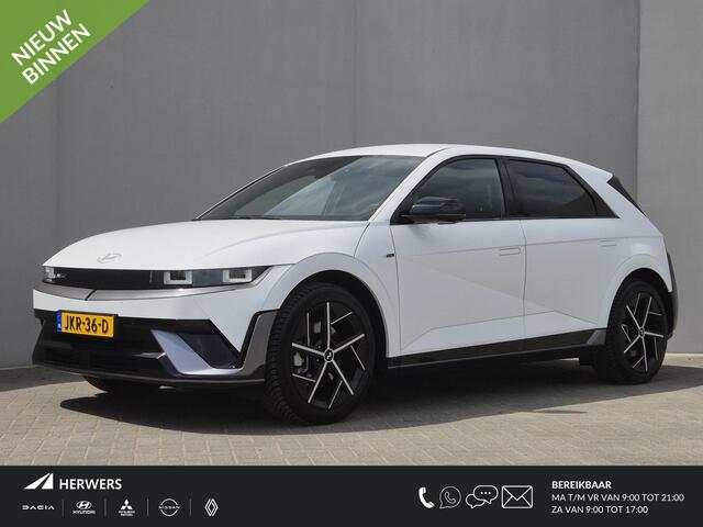 Hyundai IONIQ 5 N Line Edition Limited 84 kWh / SOH 100% / Fabrieksgarantie tot 11-2030 / Trekgewicht 1600 kg / Trekhaak afneembaar / All season banden / CCS snelladen / Stuur- & Stoelverwarming / warmtepomp / Rondomzicht camera / Adaptief cruise control /
