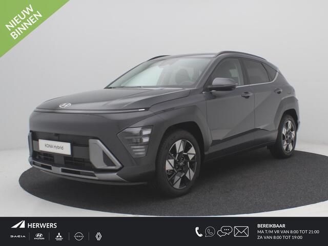 Hyundai Kona 1.6 GDI HEV Premium / ¤1000,- Voordeel / ¤40.790.- Rijklaar / Uit Voorraad Leverbaar! / Navigatie + Apple Carplay/Android Auto / Climate Control /