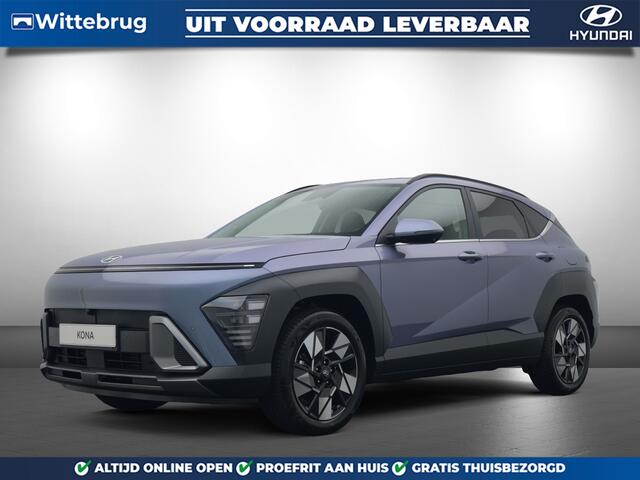 Hyundai Kona 1.6 GDI HEV Premium Met Lederen Bekleding, Stoelverwarming en Navigatie Uit voorraad leverbaar!