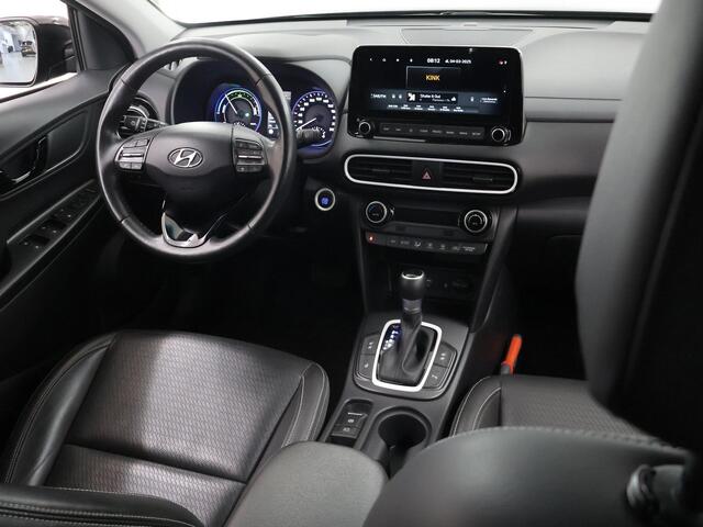 Hyundai Kona 1.6 GDI HEV Premium | Stoelverwarming | Stuurwielverwarming | Navigatiesysteem | Lederen bekleding | Camera | DAB | Apple CarPlay/Android Auto | Stoelkoeling | Adaptieve Cruise Control |