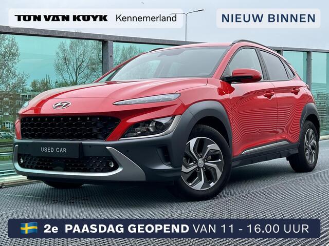 Hyundai Kona 1.6 GDI HEV Fashion , Automaat , Camera , Adaptive Cruise , Carplay , Head-Up Display , Stof , Navi , DAB , Dodehoekdetectie , Digital Cockpit ,