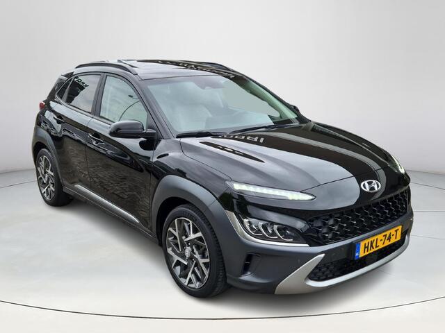 Hyundai Kona 1.6 GDI HEV Premium | Apple Carplay | Schuif / kanteldak | Achteruitrijcamera | Lederen Bekleding | 18'inch Lichtmetalen Velgen |