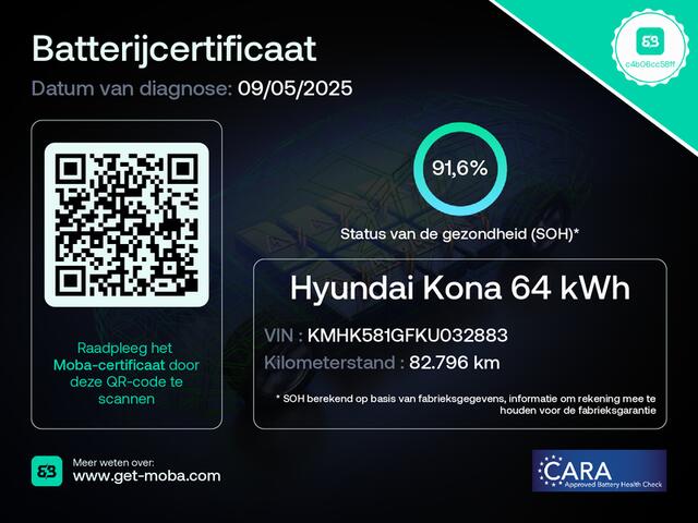 Hyundai Kona EV Premium 64 kWh | Adapt. Cruise | Leder | Head-Up | Elektr. Stoelen | Camera