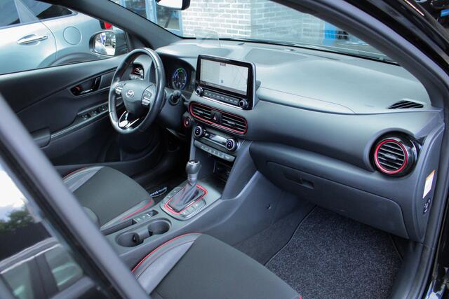 Hyundai Kona 1.6 GDI HEV Premium |dealer onderhouden|HUD|stoel/stuurverwarming|camera|