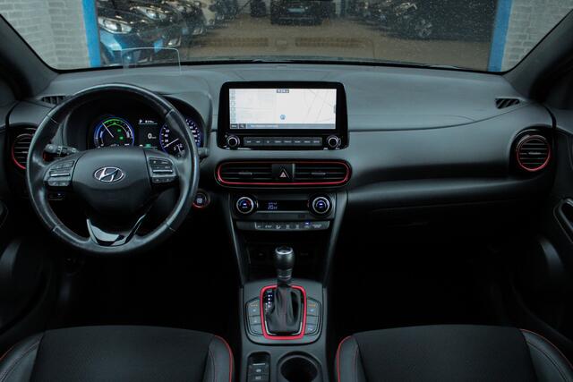 Hyundai Kona 1.6 GDI HEV Premium |dealer onderhouden|HUD|stoel/stuurverwarming|camera|