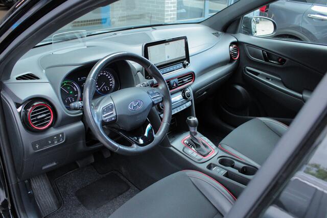 Hyundai Kona 1.6 GDI HEV Premium |dealer onderhouden|HUD|stoel/stuurverwarming|camera|