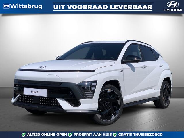 Hyundai Kona Electric N Line 65.4 kWh Volledig Elektrisch met Navigatie, Lederen bekleding en Stoelverwarming Uit voorraad leverbaar!