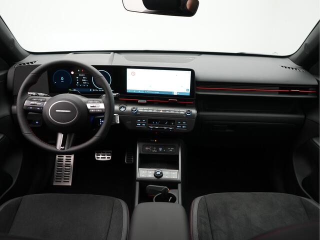 Hyundai Kona Electric N Line 65.4 kWh Volledig Elektrisch met Navigatie, Lederen bekleding en Stoelverwarming Uit voorraad leverbaar!