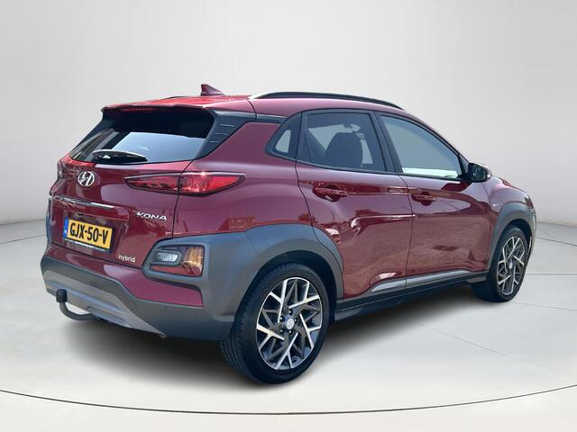 Hyundai Kona 1.6 GDI HEV Premium |Climate control| Sportvelgen| Trekhaak| Navigatiesysteem| Lederen bekleding| Acterruitrijcamera|