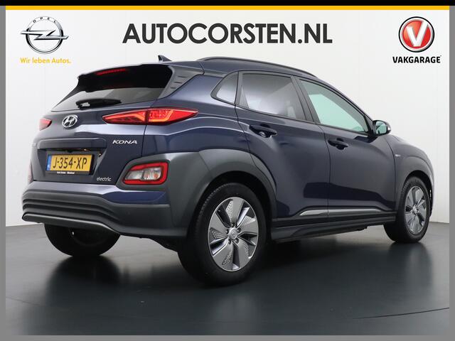 Hyundai Kona EV 64kWh 204pk 3 Fase Leder Apple Carplay Android Auto Head-Up display Navi Camera Standkachel Adaptive Cruise/Stop&Go Zelfsturend Multimedia Led Keyless Dab+ Premium Automaat Pdc Elektr.Stoelen+Verwarmd+Ventilatie-koeling