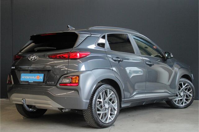 Hyundai Kona 1.6 GDI HEV Premium |trekhaak|stoel/stuurverwarming|camera|HUD|