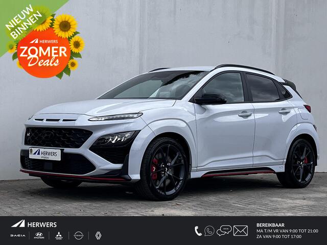Hyundai Kona 2.0 T-GDI N Performance 280PK N DCT 8trapsAutomaat / Dealer onderhouden / Fabrieks Garantie/ Uniek en enige in Nederland / Navigatie / HUD / Stuur- en stoelverwarming / Stoelventilatie / Afn. trekhaak 1.600 kg / Winterwielen inclusief /