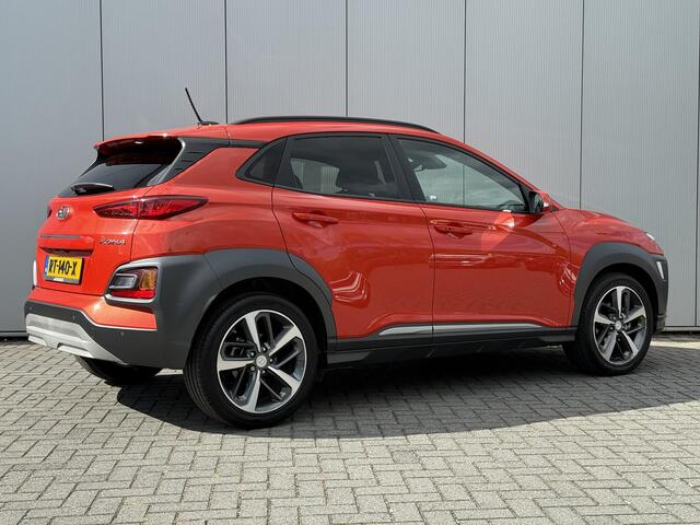 Hyundai Kona 1.0T Premium / 1e eig / Nieuwstaat / 18" / Lederen Bekleding / Stoel ventilatie en verwarming / Complete onderhouds historie bekend /