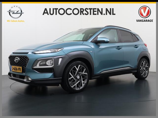 Hyundai Kona 1.6GDI HEV Hybride Premium Leder Trekhaak Krell®-Audio Adap.Cruise Stoel Verwarming/Ventilatie Camera Apple Carplay Android Auto Navi Ecc Pdc Keyless Elek.Stoelen Lmv Head-Up Display Lane Assist Blind-Spot Monitoring Origineel Nederlandse Auto 1e Eigenaar