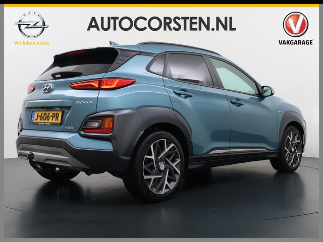 Hyundai Kona 1.6GDI HEV Hybride Premium Leder Trekhaak Krell®-Audio Adap.Cruise Stoel Verwarming/Ventilatie Camera Apple Carplay Android Auto Navi Ecc Pdc Keyless Elek.Stoelen Lmv Head-Up Display Lane Assist Blind-Spot Monitoring Origineel Nederlandse Auto 1e Eigenaar