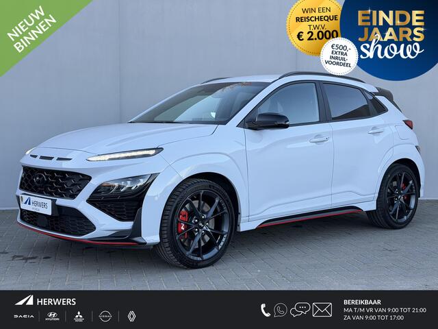 Hyundai Kona 2.0 T-GDI N Performance 280pk DCT8 / Fabrieksgarantie tot 01-2027 / 1e Eigenaars auto / Dealer Onderhouden / Limited Slip Diff / Adaptieve Cruise / Adaptieve Onderstel / Stoel & Stuurwielverwarming / Achterbank Verwarming / Elektr. Stoelen / Stoelventilat