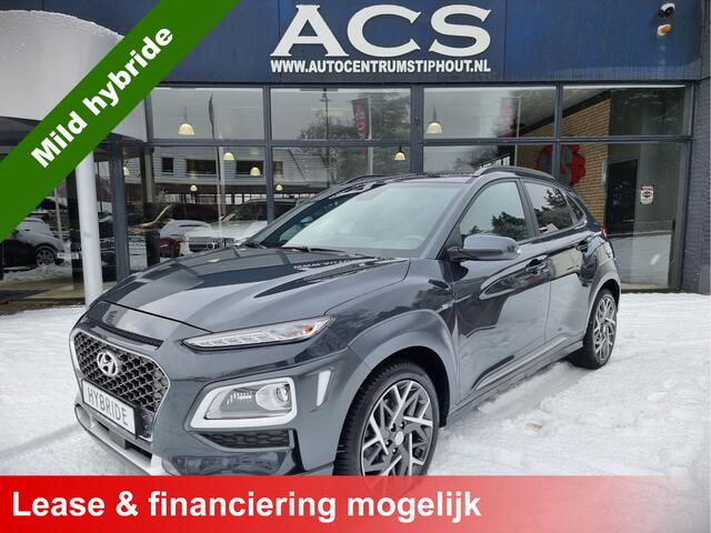 Hyundai Kona 1.6 GDI HEV Premium | Ad.cruise | Leder | Widescreen | Super uitvoering! | Incl. BTW